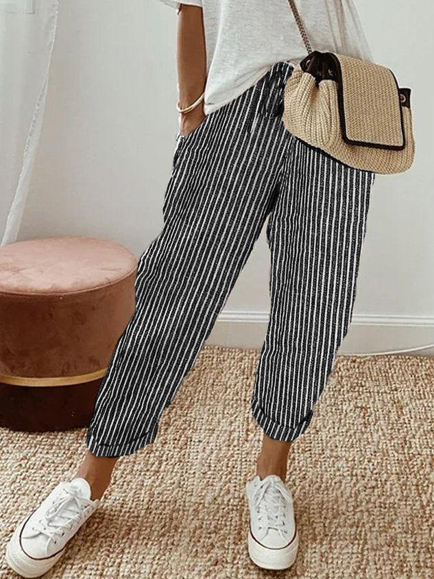 Relaxed Casual Drawstring Pants