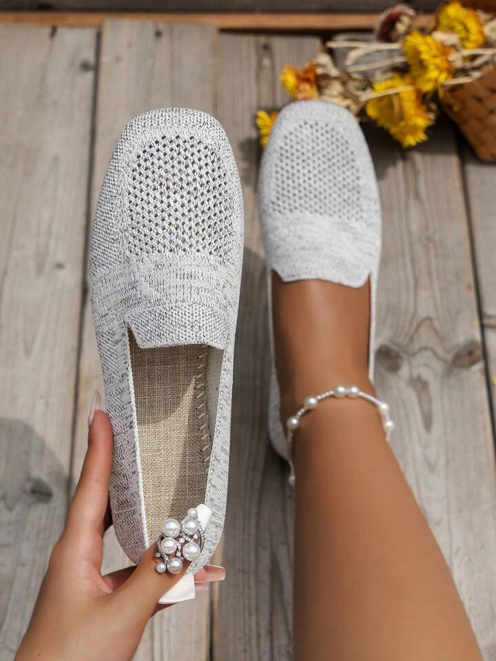 Orthopedic Knit Slip-On Flats