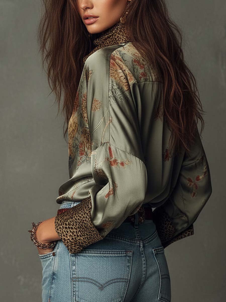 Satin Floral Shirt