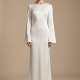 Long Sleeve Tie Waist Maxi Dress