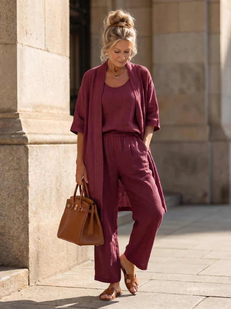 Three-Piece Relaxed Pant Set