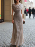 Draped Cowl Maxi Dress