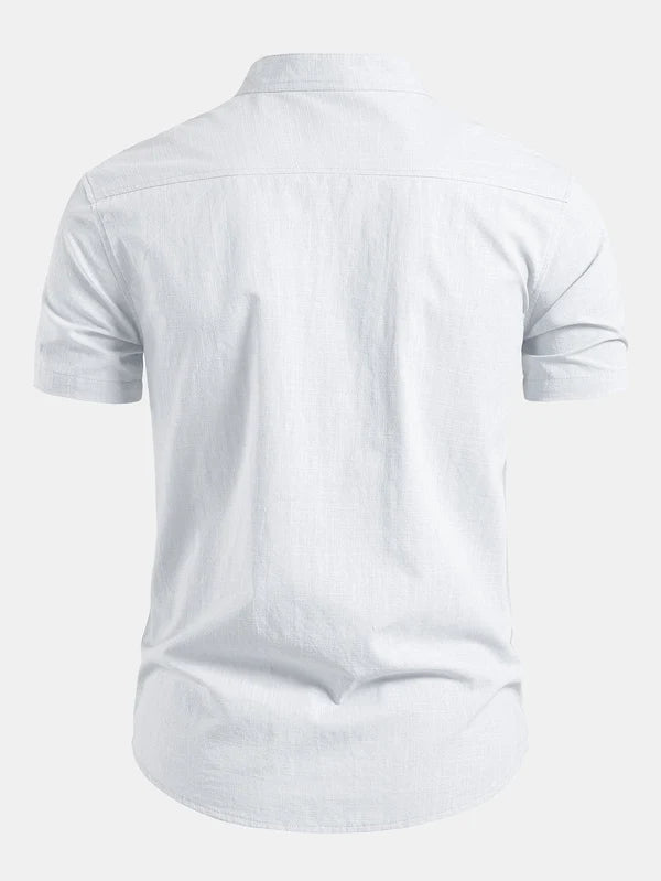 Stand Collar Short Sleeve Shirt