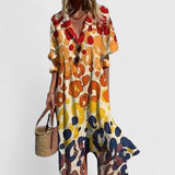 Collared Floral Maxi Dress