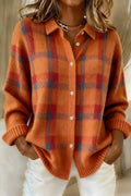 Women's Collared Button-Front Cardigan