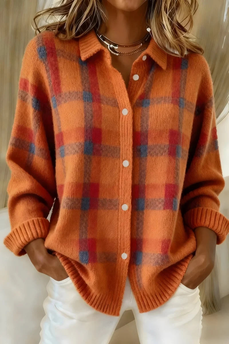Women's Collared Button-Front Cardigan