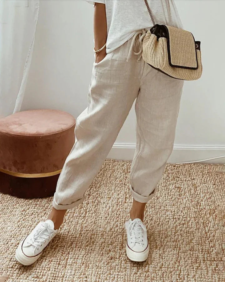 Relaxed Casual Drawstring Pants