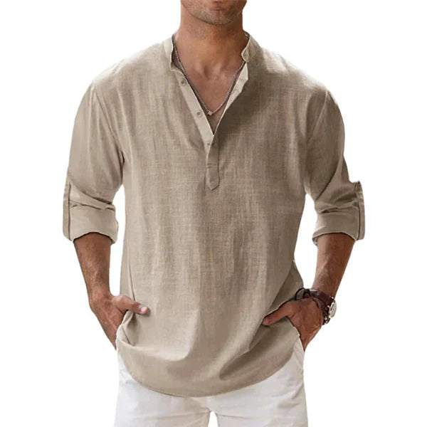Relaxed Fit Henley Shirt