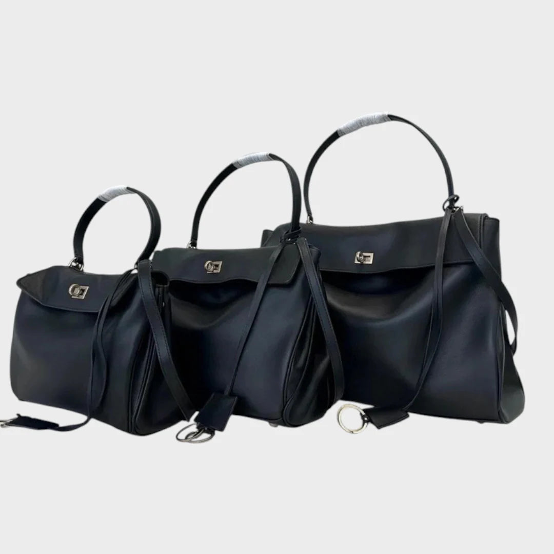 Minimalist Turn-Lock Flap Handbag