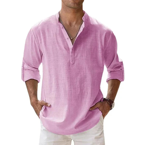 Relaxed Fit Henley Shirt
