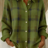 Women's Collared Button-Front Cardigan