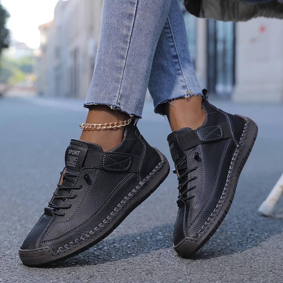 Stitch Detail Lace-Up Sneakers