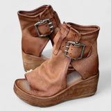 Women's Buckled Wedges Sandals