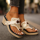 Women's Wedge Thong Sandals