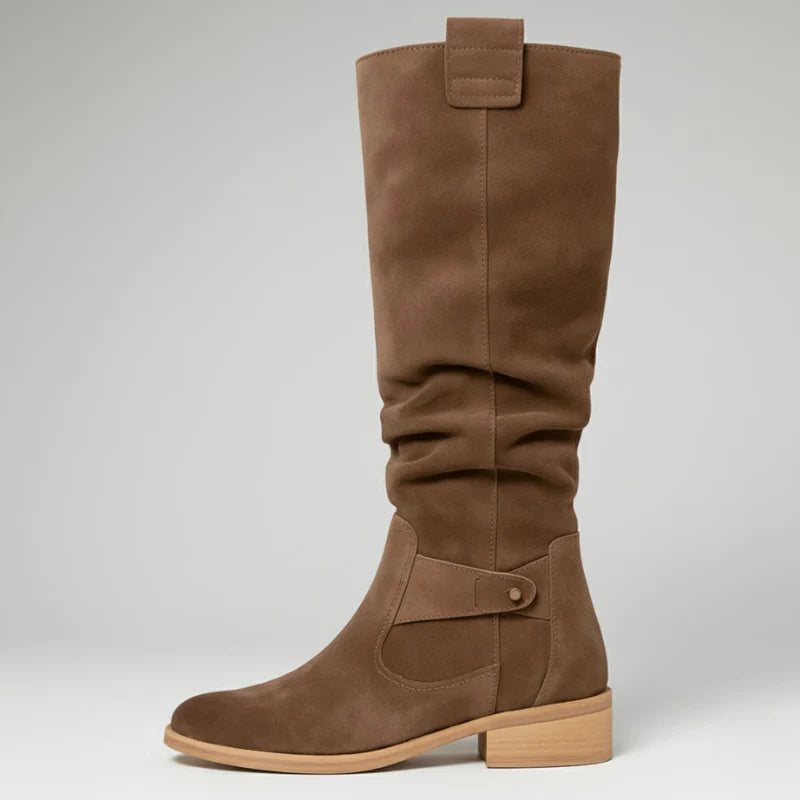 Knee-High Suede Orthopedic Boots