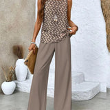Wide-Leg Pants Two-Piece Set