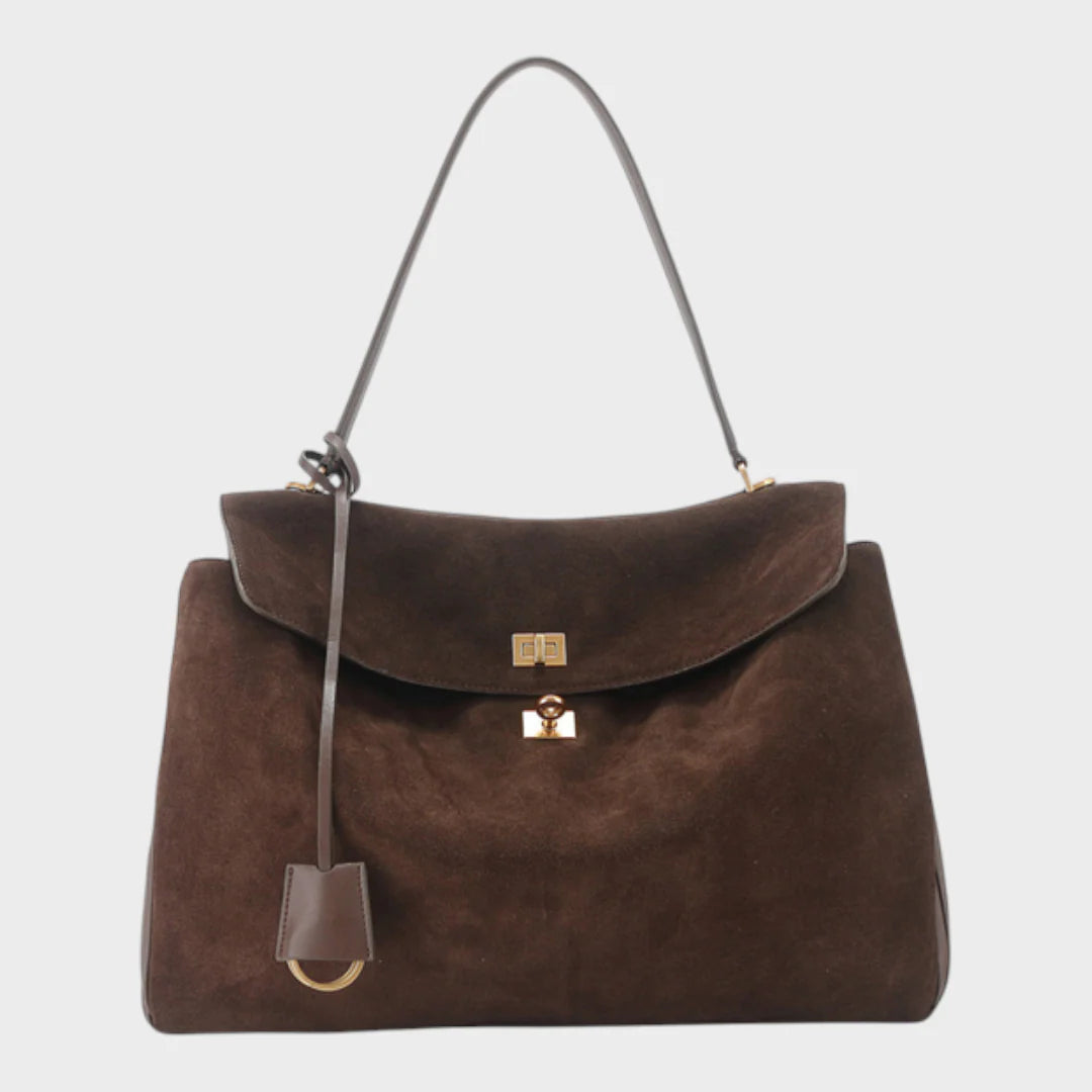 Minimalist Turn-Lock Flap Handbag