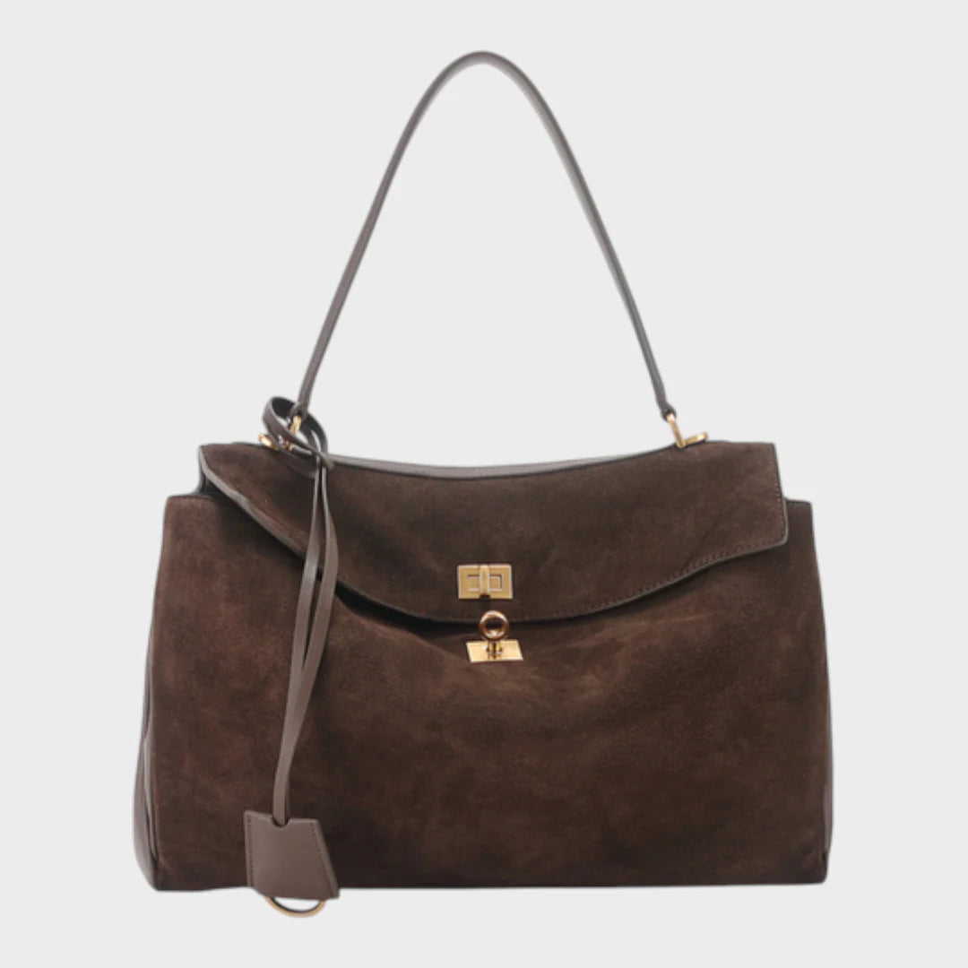 Minimalist Turn-Lock Flap Handbag