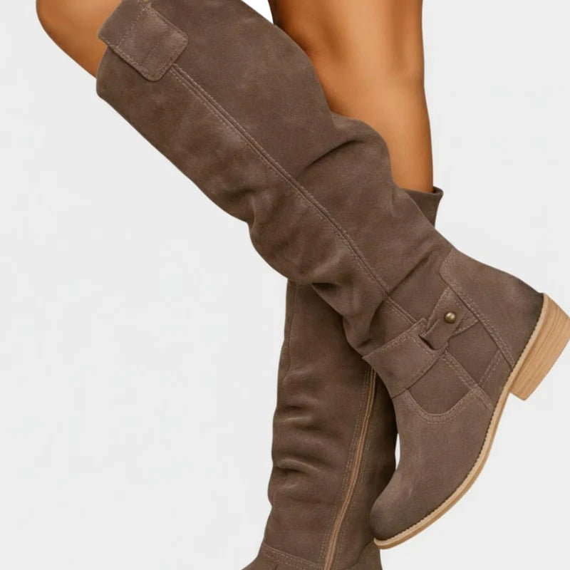 Knee-High Suede Orthopedic Boots