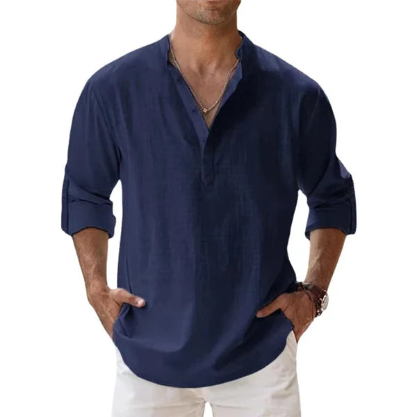 Relaxed Fit Henley Shirt