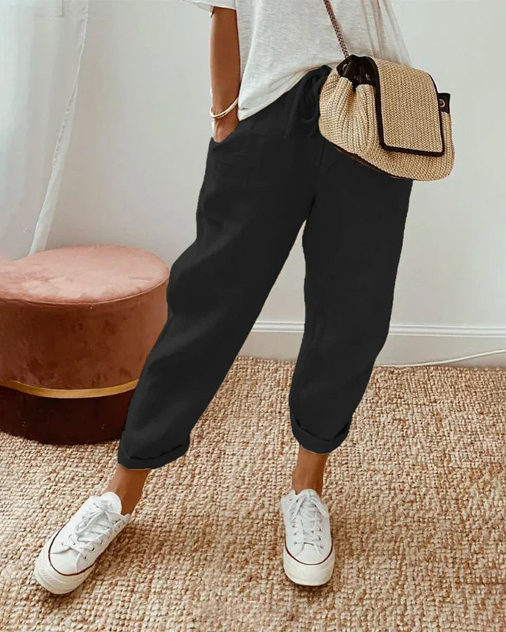 Relaxed Casual Drawstring Pants
