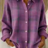 Women's Collared Button-Front Cardigan