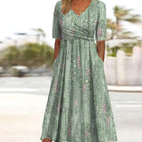 Women's Floral Print Midi Dress