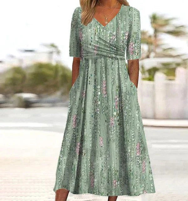 Women's Floral Print Midi Dress