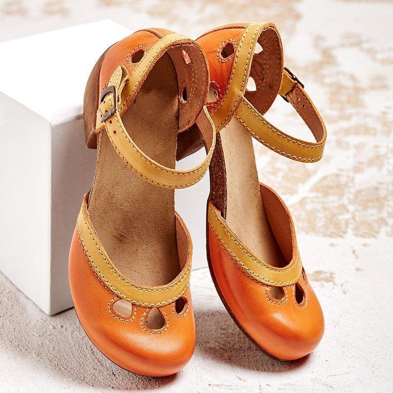 Women's Buckled Block Sandals