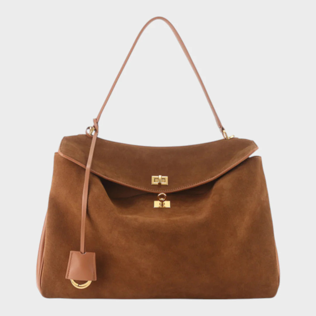 Minimalist Turn-Lock Flap Handbag