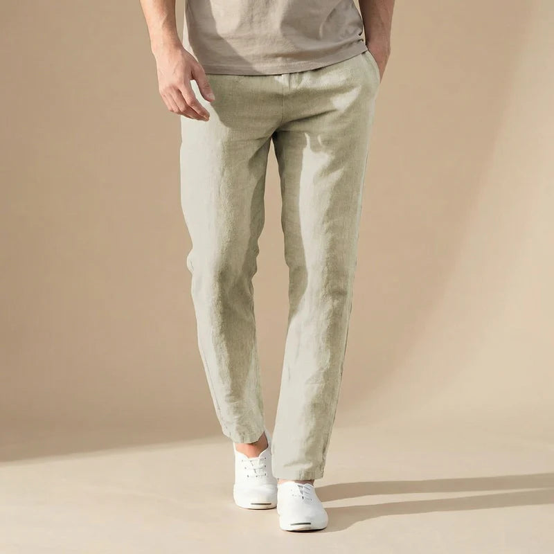 Men's Elastic Waist Regular Fit Trousers