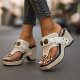 Women's Wedge Thong Sandals