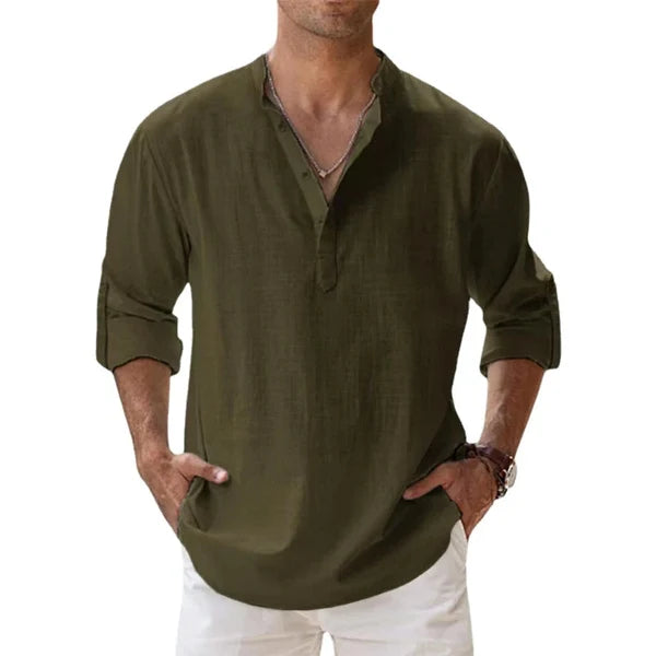 Relaxed Fit Henley Shirt
