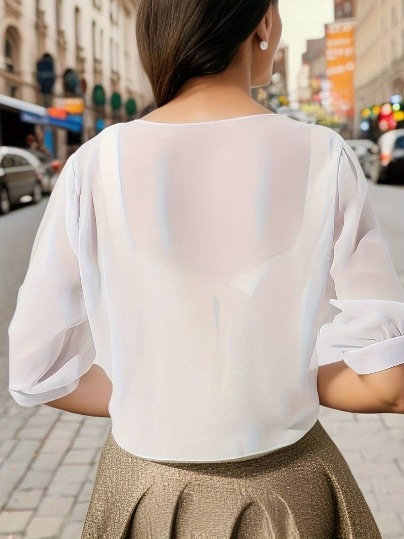 Sheer Tie-Front Cardigan