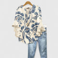 Women's Floral Ruffle Blouse