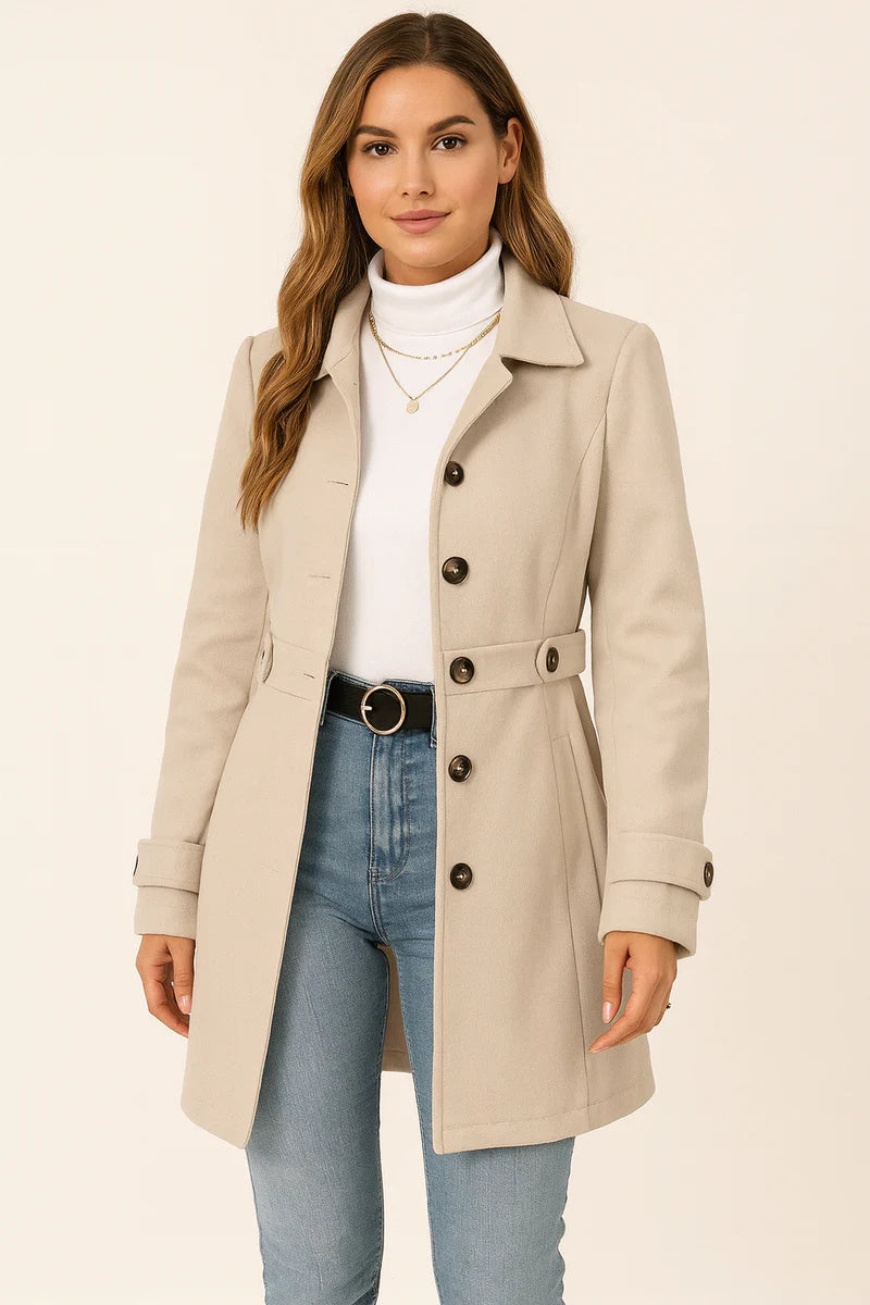Women's Belted Tailored Trench Coat