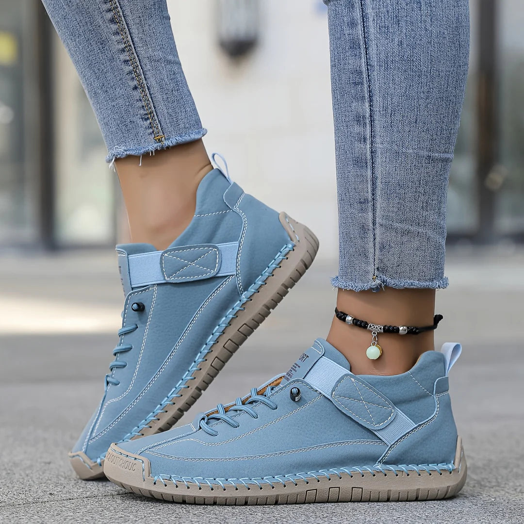 Stitch Detail Lace-Up Sneakers