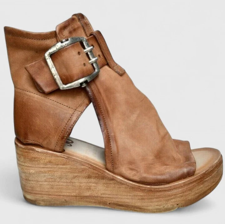 Women's Buckled Wedges Sandals