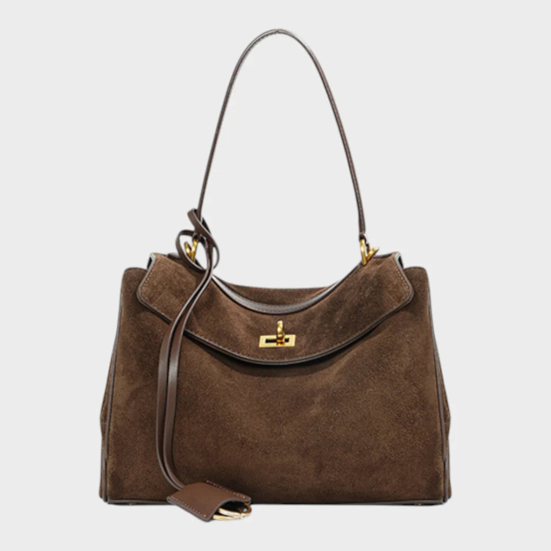Minimalist Turn-Lock Flap Handbag