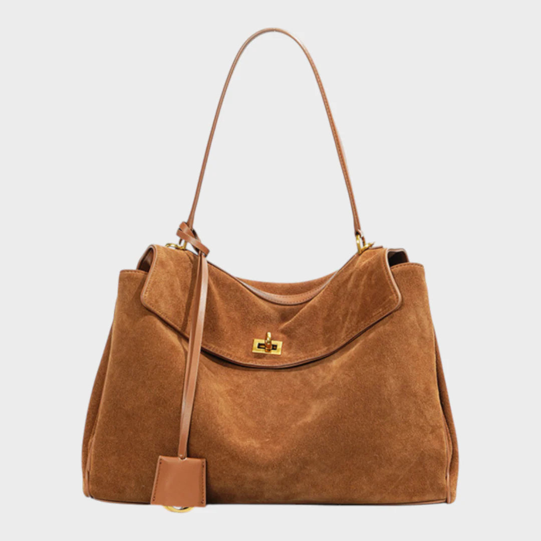 Minimalist Turn-Lock Flap Handbag
