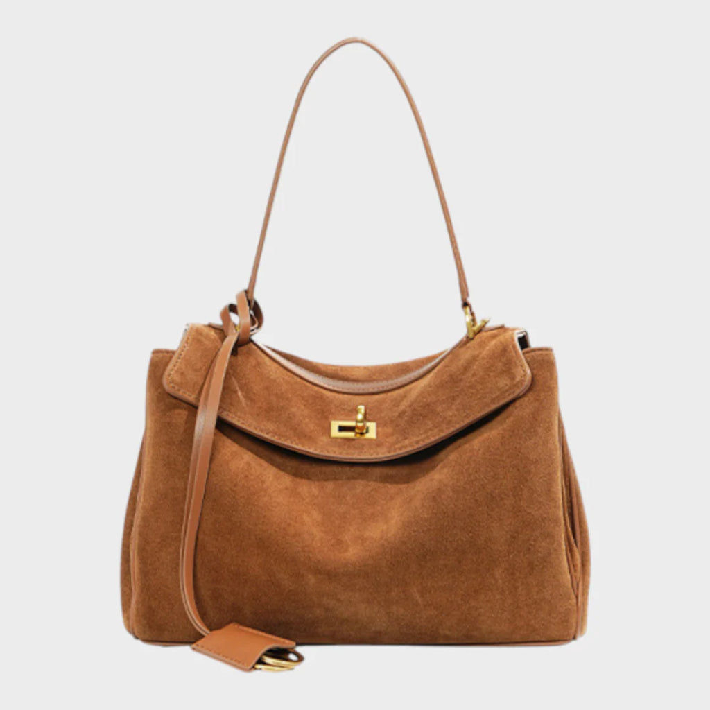 Minimalist Turn-Lock Flap Handbag