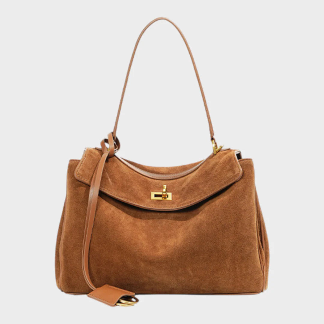 Minimalist Turn-Lock Flap Handbag