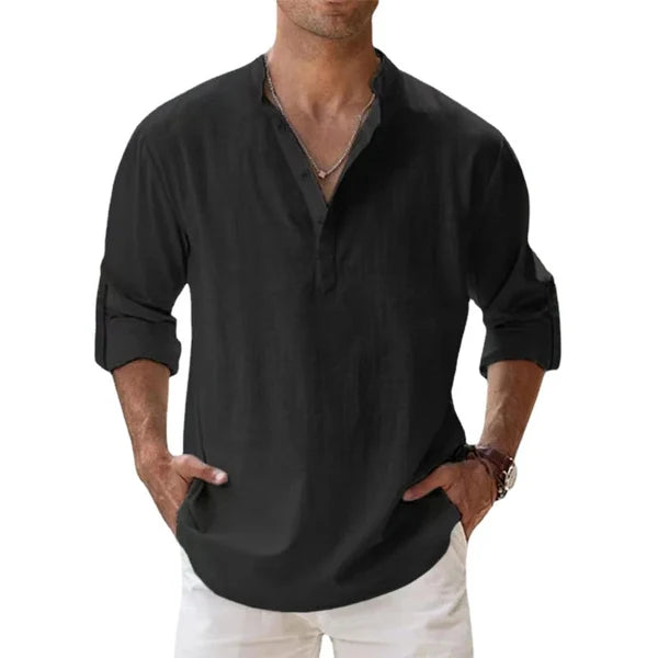 Relaxed Fit Henley Shirt