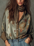 Satin Floral Shirt