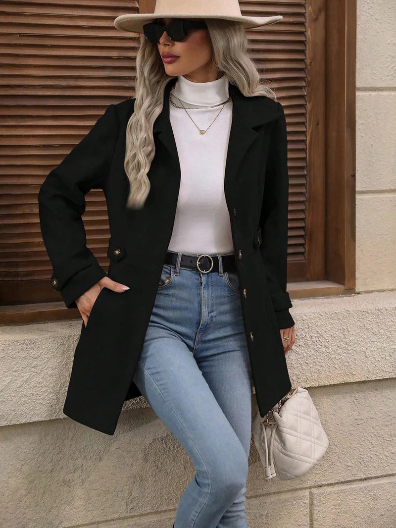Women's Belted Tailored Trench Coat