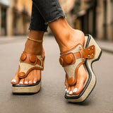 Women's Wedge Thong Sandals