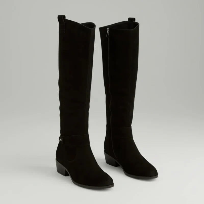 Knee-High Suede Orthopedic Boots
