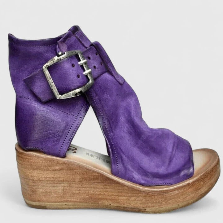 Women's Buckled Wedges Sandals