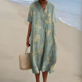 Women's Geometric Maxi Dress