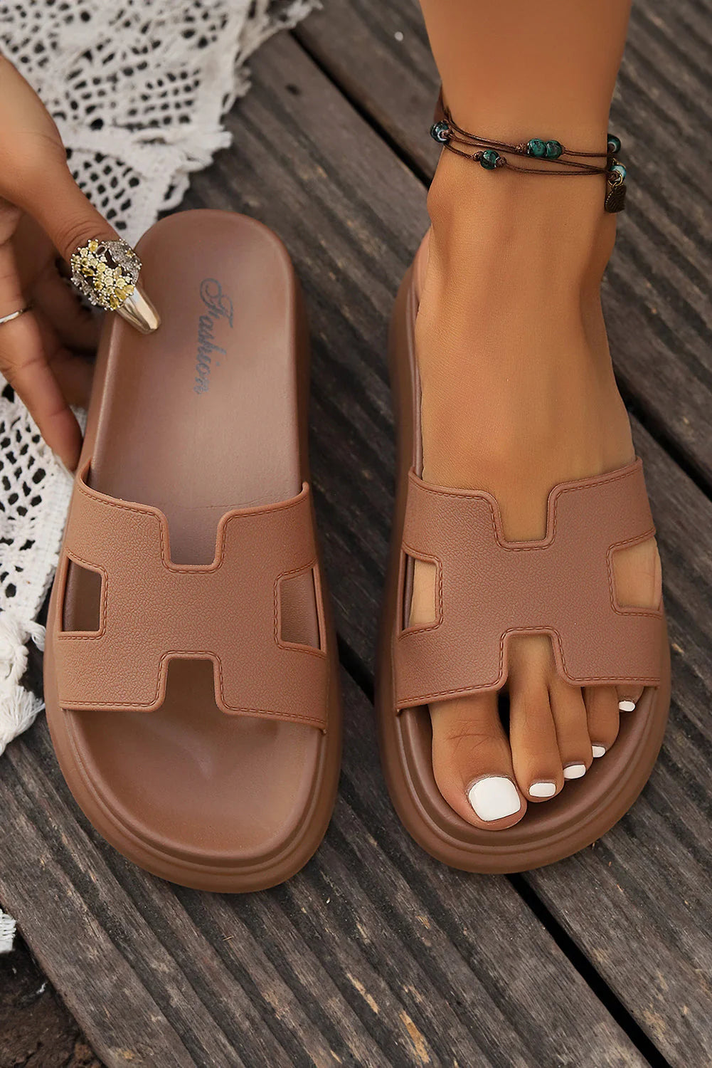 Orthopedic Platform Slide Sandals